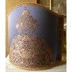 Venetian Lampshade in Rubelli Lampas Fabric Sherazade Tuono Pattern Half Lamp Shade