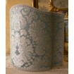 Venetian Lampshade in Rubelli Silk Brocatelle Fabric Tebaldo Aqua Pattern Half Lamp Shade