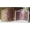 Wall Sconce Clip-On Shield Shade Fortuny Fabric  Dandolo in Plum & Silvery Gold Half Lampshade