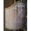Clip On Lamp Shade in Rubelli Venier Jacquard Fabric Sand & Gold Half Lampshade