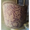 Venetian Lamp Shade in Fortuny Fabric Persepolis Tan, Olive & Plum Half Lampshade