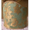 Wall Sconce Clip On Shield Shade in Green and Gold Silk Jacquard Rubelli Les Indes Galantes Pattern