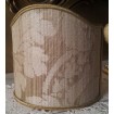Clip-On Mini Lampshade Rubelli Ruzante Mother of Pearl Silk Damask Fabric Shield Shade