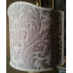 Venetian Lamp Shade Fortuny Fabric Pearl Grey & Antique White Lucrezia Pattern