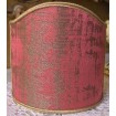 Clip On Shield Shade Raspberry Pink and Gold Rubelli Venier Jacquard Fabric Mini Lampshade