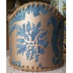 Wall Sconce Clip-On Shield Shade Fortuny Farnese in Blue-Green and Silvery Gold