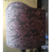 Venetian Lamp Shade Fortuny Fabric Old Rose & Celadon Leopardi Pattern Half Lampshade