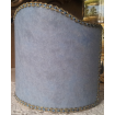 Wall Sconce Clip On Shield Shade in Blue Veined Parchment Half Lampshade