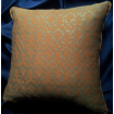 Throw Pillow Cushion Cover Fortuny Fabric Melon & Silvery Gold Delfino Pattern
