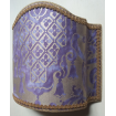 Wall Light Half Lampshade Fortuny Fabric Royal Purple & Silvery Gold Carnavalet Pattern