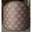 Wall Sconce Clip-On Lamp Shade Fortuny Fabric Ivory & Silvery Gold Canestrelli Pattern