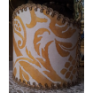 Wall Sconce Clip-On Shield Shade Fortuny Fabric Yellow & White Uccelli Pattern