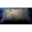 Lumbar Throw Pillow Cover Metallic Lampas Rubelli Fabric Blue Purple and Gold Re Mida Pattern