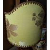 Clip On Lamp Shade Lemon Green Silk Brocade Rubelli Fabric Lady Hamilton Pattern Half Lampshade