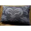 Fortuny Fabric Lumbar Throw Pillow Case Glicine Pattern Black Smokey Texture