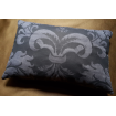 Fortuny Fabric Lumbar Throw Pillow Case Glicine Pattern Black Smokey Texture