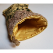 Luxury Christmas Stocking Green & Gold Silk Jacquard Rubelli Fabric Les Indes Galantes Pattern