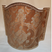 Venetian Lamp Shade in Fortuny Fabric Warm French Brown & Gold Veronese Pattern Half Lampshade