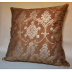 Throw Pillow Cushion Cover Fortuny Fabric Warm French Brown & Gold Veronese Pattern