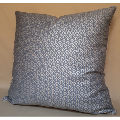 Made in Italy Fortuny Fabric Throw Pillow Cushion Cover Blue-Grey /& Silver Bivio Pattern