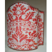 Venetian Lamp Shade Fortuny Fabric Corone Red & Beige Half Lampshade