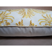 Fortuny Fabric Throw Pillow Cushion Cover Yellow & White Demedici Pattern