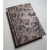 Carnet de Notes Couverture Tissu Fortuny Corone Gris et Or