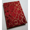 Quaderno con Copertina Rivestita in Tessuto Lampasso di Seta Rubelli Morosini Rosso e Oro