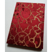 Rubelli Fabric Covered Journal Hardcover Notebook Silk Lampas Red & Gold Morosini Pattern