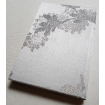 Rubelli Fabric Covered Journal Hardcover Notebook Silk Lampas Ivory & Silver Queen Anne Pattern