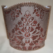 Venetian Lamp Shade Fortuny Fabric Plum & Silvery Gold Dandolo Pattern