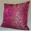 Throw Pillow Cushion Cover Silk Brocade Rubelli Fabric Fuchsia Barbarigo Pattern