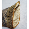 Luxury Christmas Stocking Fortuny Fabric Midnight Blue & Silvery Gold Dandolo Pattern