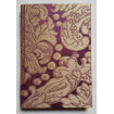 Quaderno con Copertina Rivestita in Tessuto Broccatello di Seta Rubelli Tebaldo Ametista e Oro