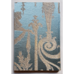 Carnet de Notes Couverture Tissu Brocade de Soie Rubelli Aida Bleu et Or