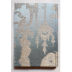 Rubelli Fabric Covered Journal Hardcover Notebook Silk Brocade Blue & Gold Aida Pattern