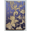 Quaderno con Copertina Rivestita in Tessuto Jacquard di Seta Rubelli Les Indes Galantes Viola e Oro