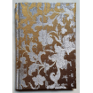 Rubelli Fabric Covered Journal Hardcover Notebook Silk Jacquard Bronze & Silver Les Indes Galantes Pattern