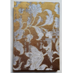 Quaderno con Copertina Rivestita in Tessuto Jacquard di Seta Rubelli Les Indes Galantes Bronzo e Argento