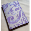 Fortuny Fabric Covered Journal Hardcover Notebook Royal Purple & Silvery Gold Carnavalet Pattern