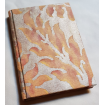 Fortuny Fabric Covered Journal Hardcover Notebook Burnt Apricot & Silvery Gold Barberini Pattern