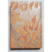 Fortuny Fabric Covered Journal Hardcover Notebook Burnt Apricot & Silvery Gold Barberini Pattern
