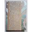 Quaderno con Copertina Rivestita in Tessuto Lampasso di Seta Rubelli Vignola Verde e Oro