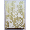 Rubelli Fabric Covered Journal Hardcover Notebook Silk Damask Olive Green Ruzante Pattern
