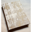 Rubelli Fabric Covered Journal Hardcover Notebook Jacquard Sand & Gold Venier Pattern