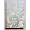 Rubelli Fabric Covered Journal Hardcover Notebook Silk Damask Aqua Blue Ruzante Pattern