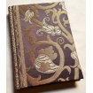 Rubelli Fabric Covered Journal Hardcover Notebook Silk Lampas Ebony & Gold Vignola Pattern