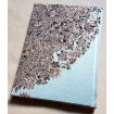 Carnet de Notes Couverture Tissu Lampas de Soie Rubelli Sherazade Bleu Ciel