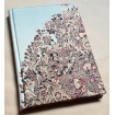 Quaderno con Copertina Rivestita in Tessuto Lampasso di Seta Rubelli Sherazade Azzurro