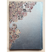 Rubelli Fabric Covered Journal Hardcover Notebook Silk Lampas Blue Sherazade Pattern